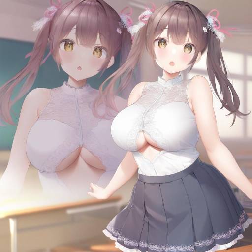 Anime Girl in Classroom with Twintails