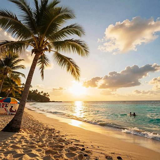 Serene Tropical Beach Sunset