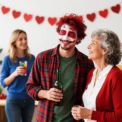 Celebration in a Colorful Decorated Room