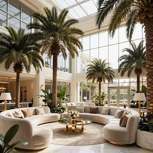 Elegant Palm-Filled Winter Atrium