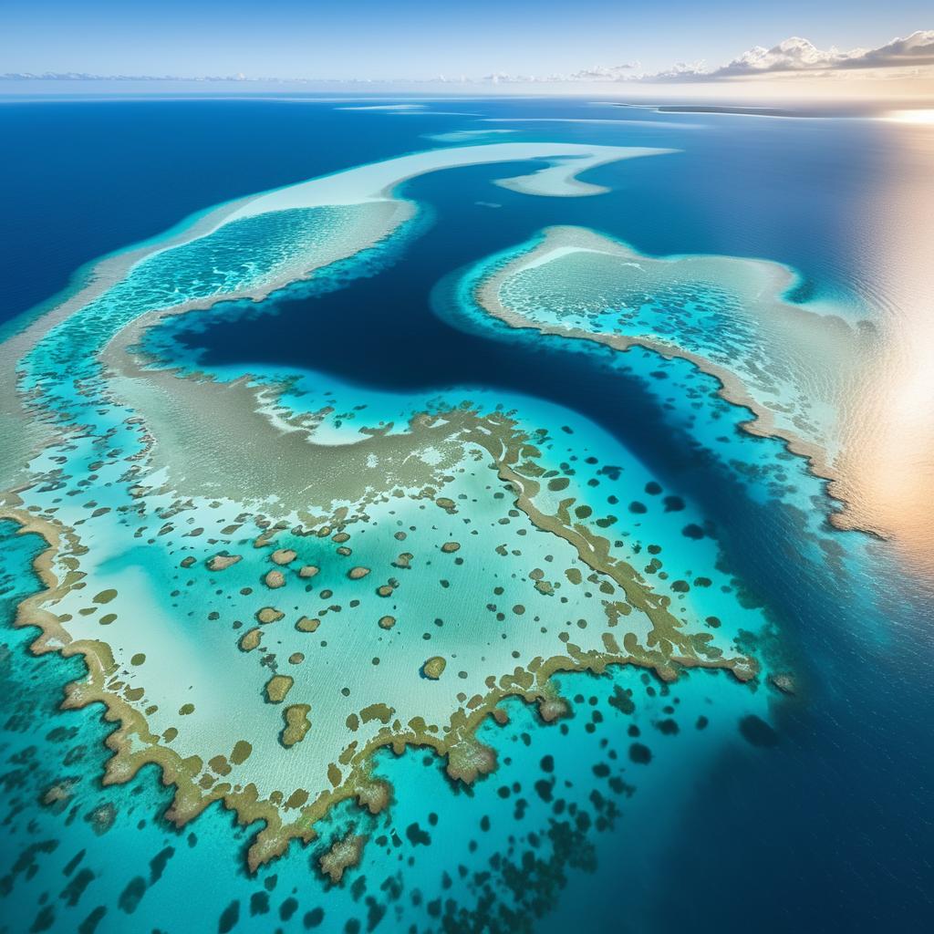 Breathtaking Aerial View of Great Barrier Reef