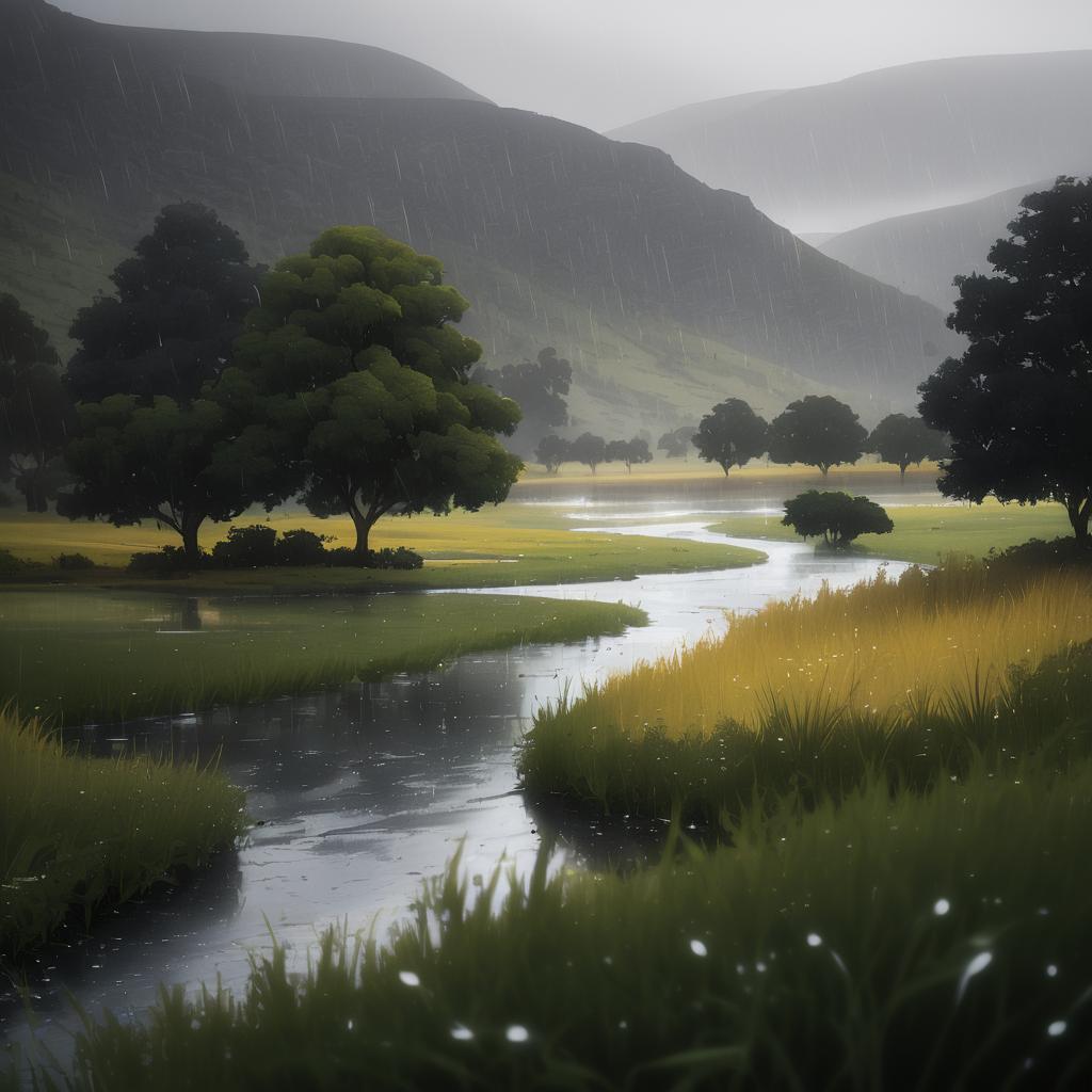 Serene Oasis Haven in Soft Focus