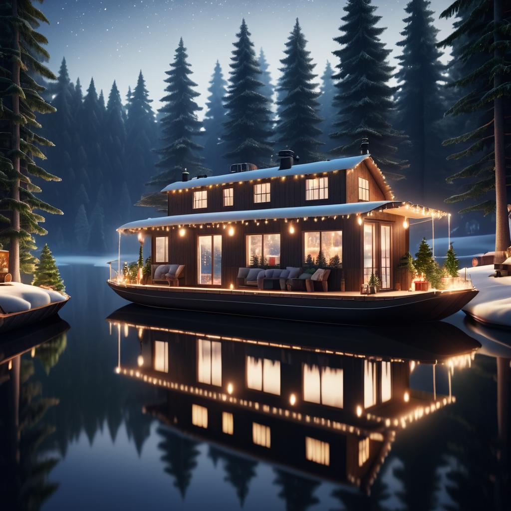 Cozy Houseboat Retreat Among Pines