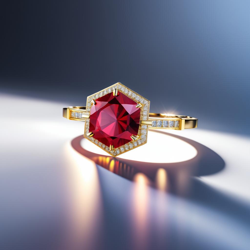 Stunning Minimalist Ruby Engagement Ring