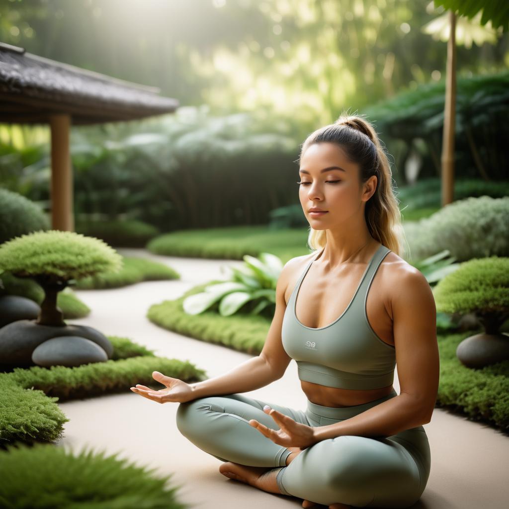 Zen Garden Portrait of a Yoga Instructor