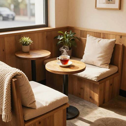 Cozy Comfiui Cafe Corner Scene