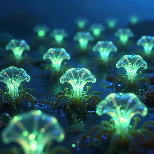 Luminescent Bioluminescent Algae Lagoon