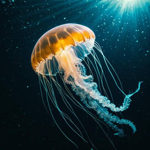 Crystallized Jellyfish Underwater