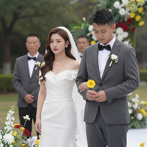 Romantic Outdoor Wedding Moment