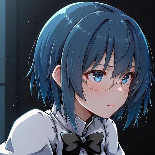 Illustration of Hakamichi shizune, katawa shoujo in the style of Baileys (tranquillity650)