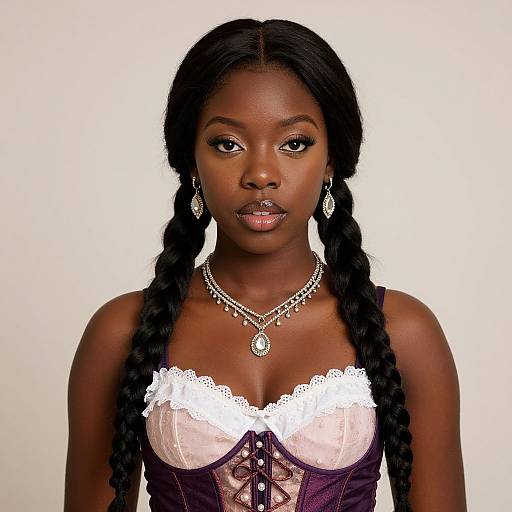 Realistic Dark-Skinned Female in Babette Costume