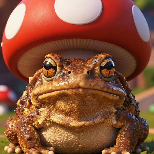 Photorealistic Mario Toad Portrait
