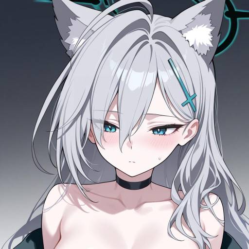 Blue Archive Character with Wolf Ears