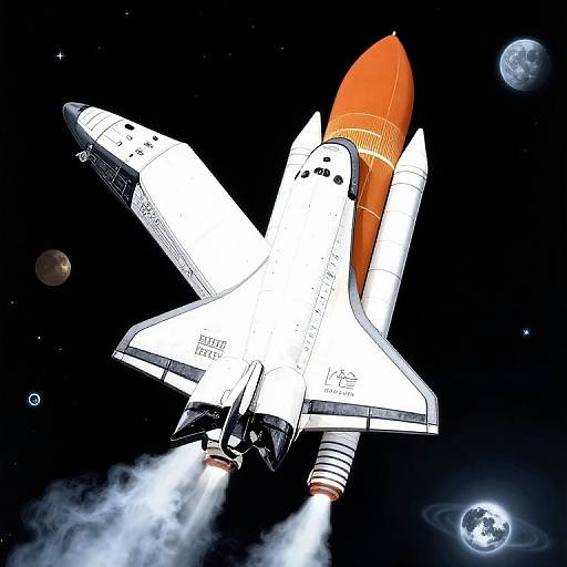 Realistic Space Shuttle Mid-Flight Coloring