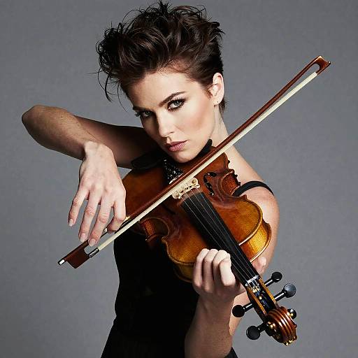 Intense Violinist Portrait with Lighting
