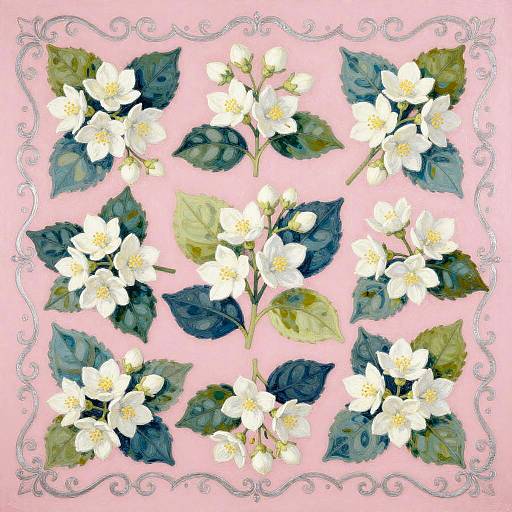 Colorful Jasmine Floral Pattern