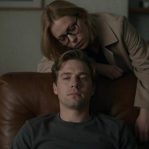 A Quiet Moment on a Leather Couch