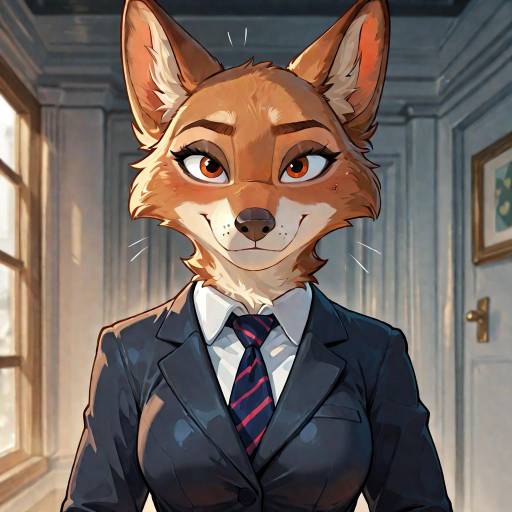Expressive Female Wolf Fursona in Superhero Costume