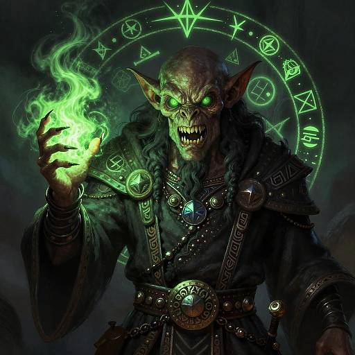 Snarling Hobgoblin Mage Portrait