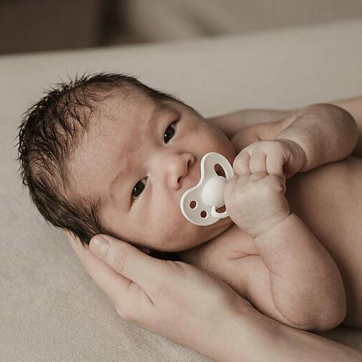 Newborn Baby Portrait in Soft Sepia
