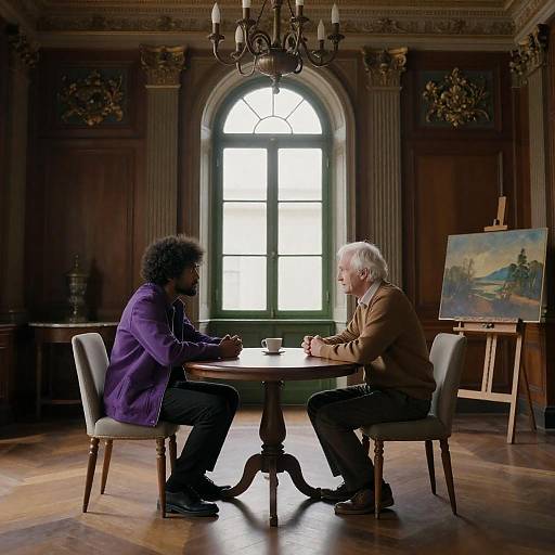 Elegant Meeting in an Ornate Room