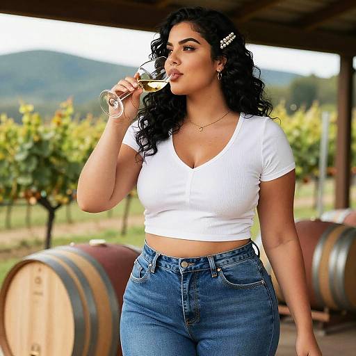 Lanky Woman at Virginia Winery