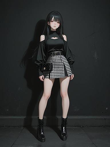 Chic Woman in Contemporary Fashion