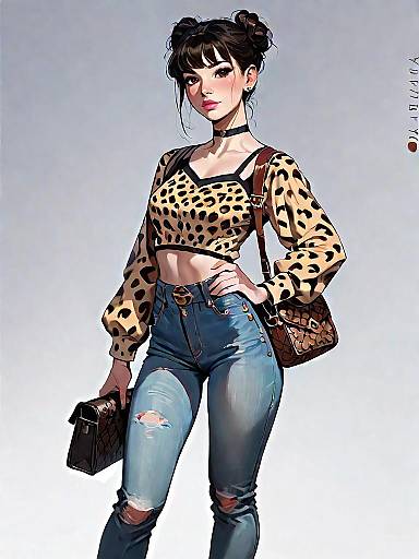 Stylish Woman in Casual Chic Outfit