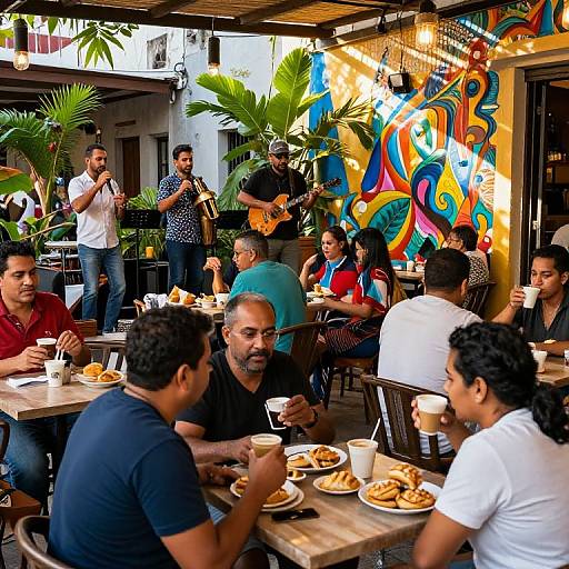 Lively Cubana Cafe with Salsa Music