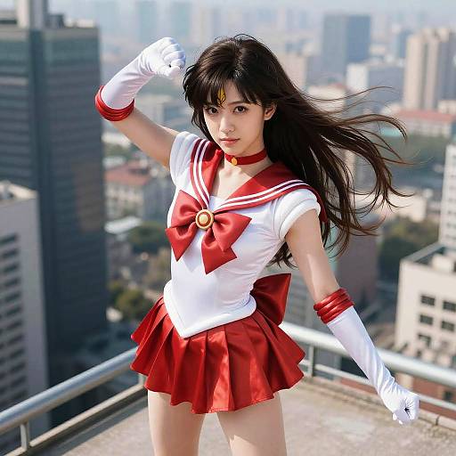 Yang Mi Rooftop Sailor Senshi Portrait