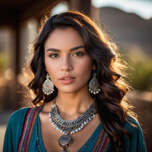 Charming Bohemian Femme Fatale Portrait