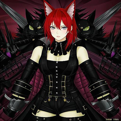 Illustration of Cait sith (ff7), final fantasy in the style of Kumiko shiba