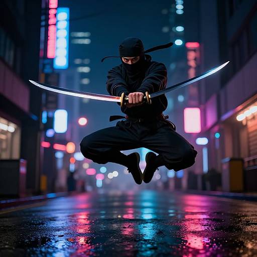 Dynamic Ninja Dual Sword Leap