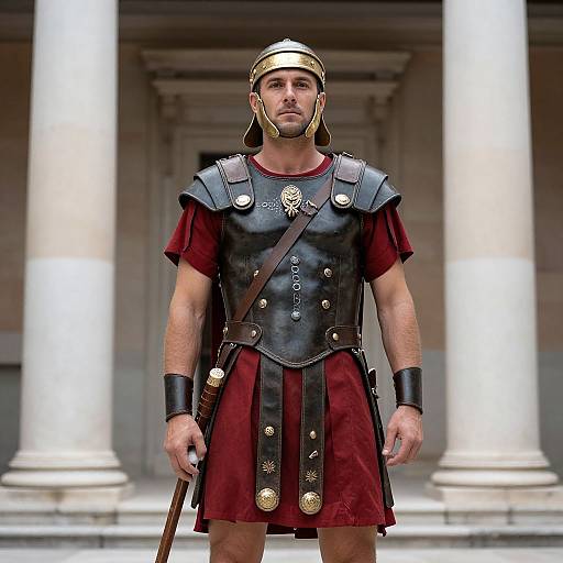 Man in Roman Soldier Costume