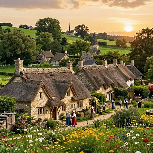 Eiree Village in Lush Medieval Valley