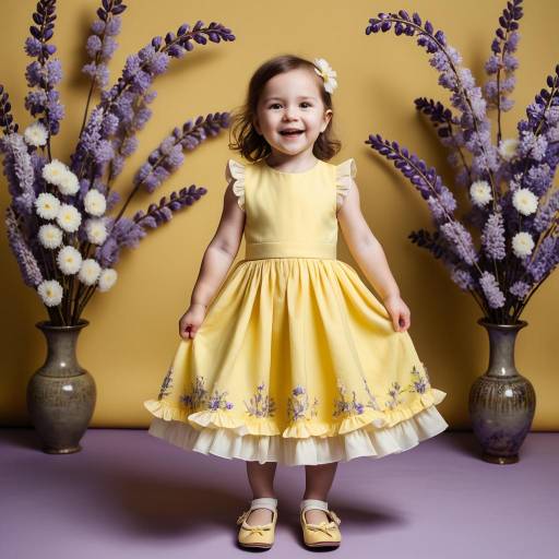 Smiling Toddler Girl in Yellow Dress