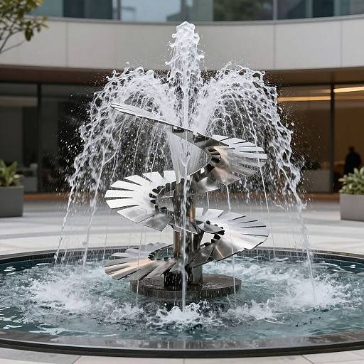 Abstract Kinetic Water Sculpture Design