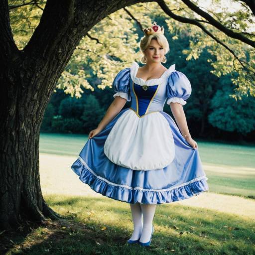 Woman in Mrs. Potts Inspired Costume Outdoors