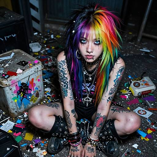 Hyper Realistic Punk Girl Portrait