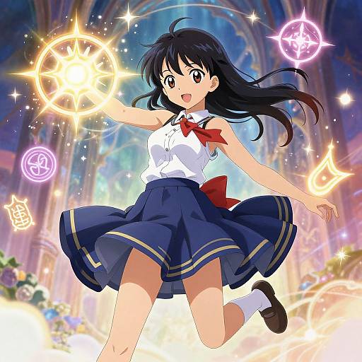 Energetic Anime Mage in Magical School