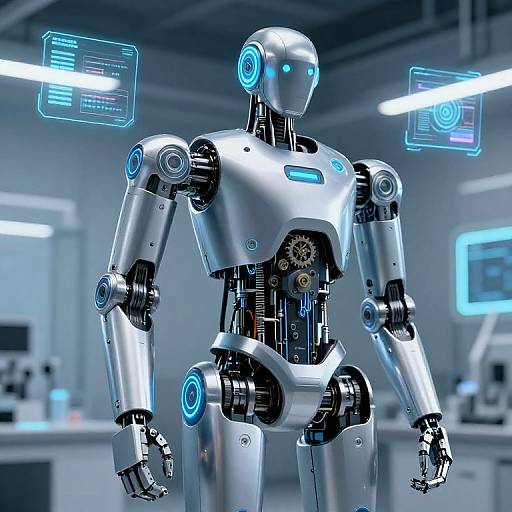 J100 Advanced Humanoid Robot in Lab