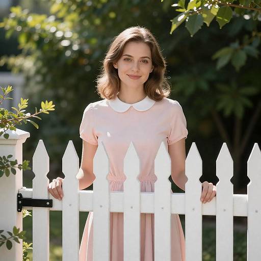 Gentle Smiles Behind a Picket Fence