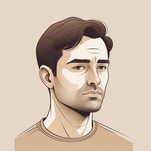 Minimalist Thoughtful Man Illustration
