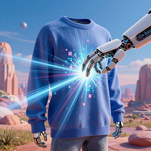 Futuristic AI Clothes Erasure Art