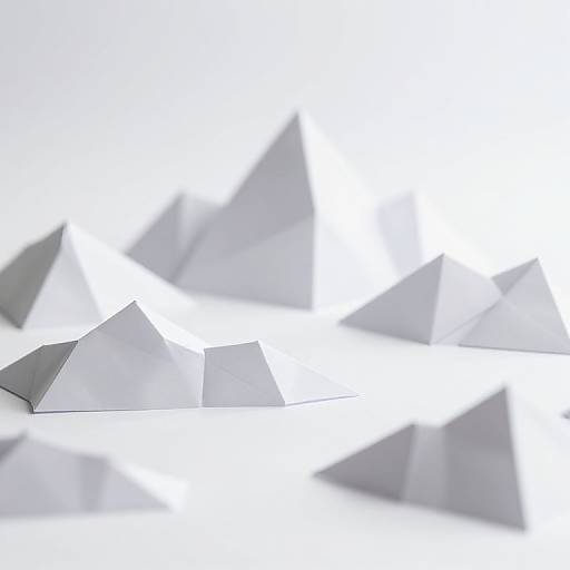 Origami Mountains in Pristine Landscape