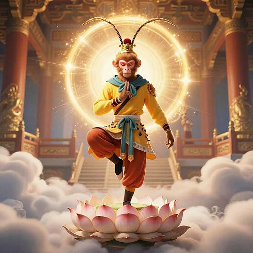 Sun Wukong Meditating on Floating Lotus