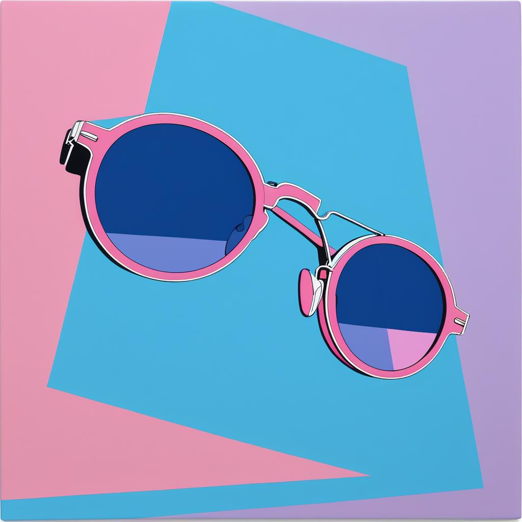 Stylish Sunglasses in Warhol Art Style