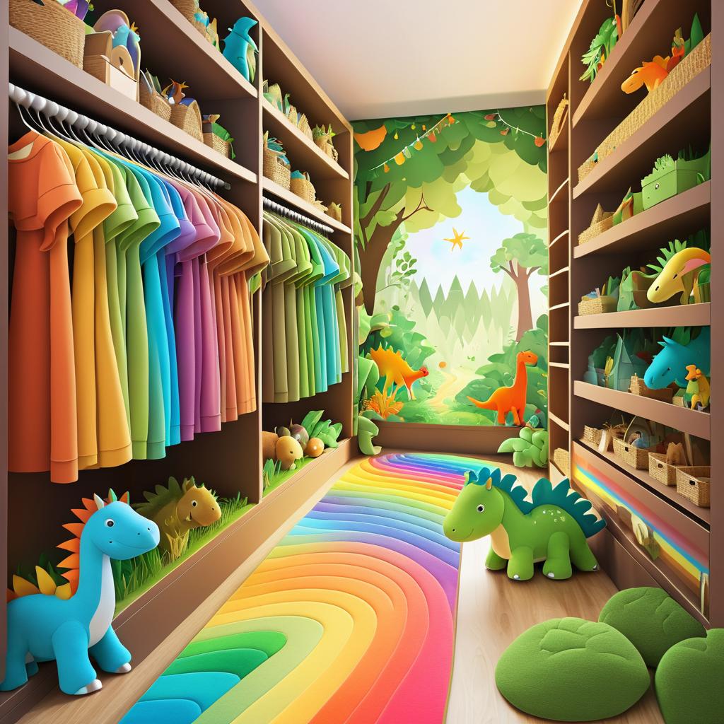 Magical Rainbow Road in Children's Closet