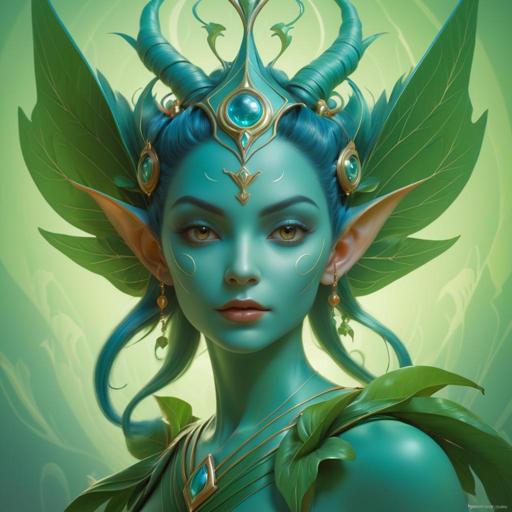 Elegant Retro Portrait of a Pixie Creature