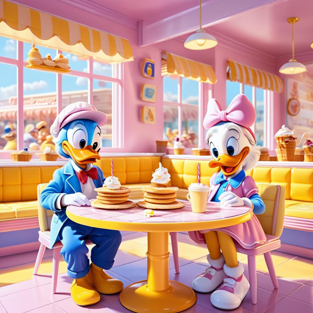 Childhood Breakfast with Donald and Daisy